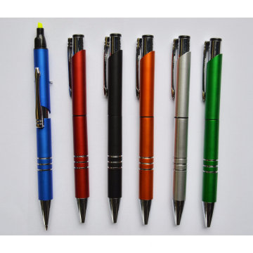 Le stylo à bille 2 en 1 Promotion avec surligneur Htf057